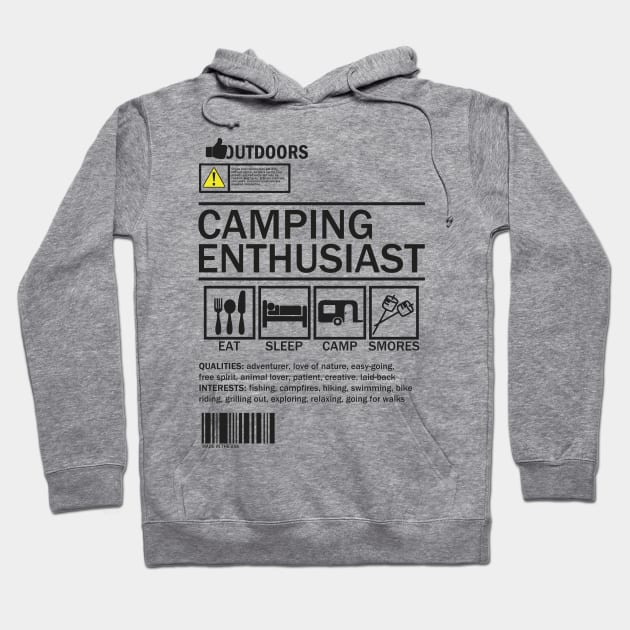 Camping Enthusiast Hoodie by hoddynoddy